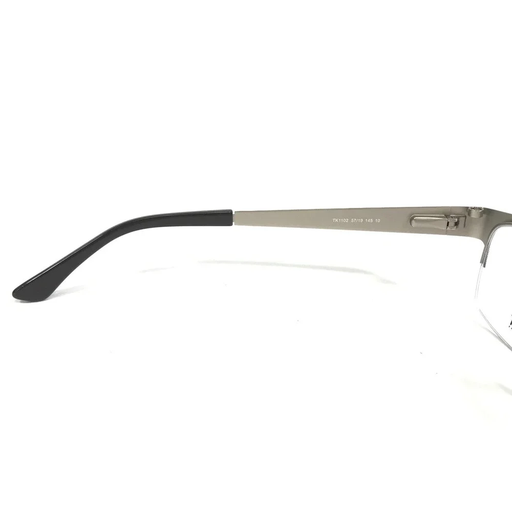 Takumi Eyeglasses Frames TK1102 10 Brown Grey Square Half Rim 57-19-145
